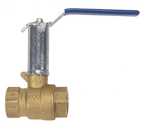 Ball Valve Brass Inline 2 Piece Pipe Size 34 In Connection Type