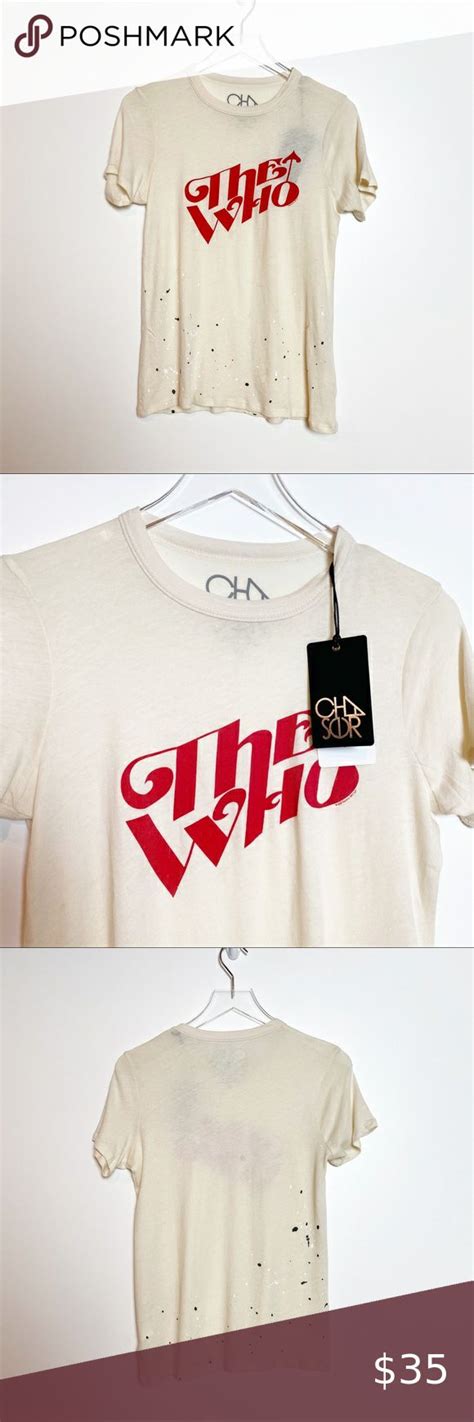 Chaser Nwt The Who Graphic Band Tee Paint Splatter Vintage Tee Shirts