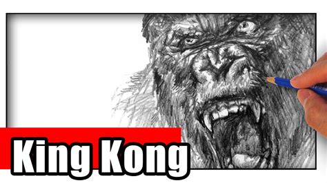 How To Draw King Kong With Pencil Step By Step Youtube