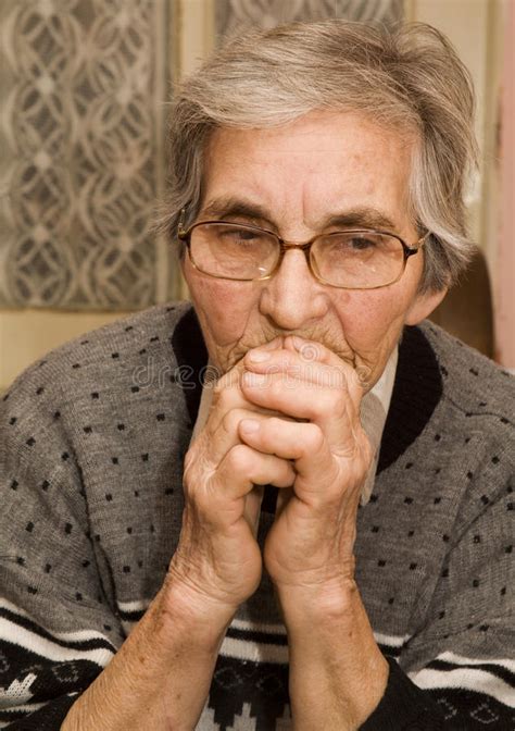 Portrait Of Old Woman Stock Image Image Of Senescence