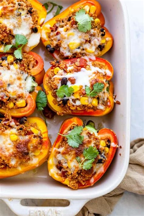 Quinoa Stuffed Peppers Feelgoodfoodie