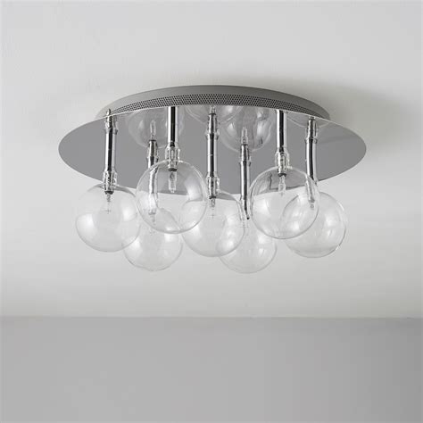 5, delivery does not include light bulbs. Cluster Glass Bubble Clear Chrome Effect 7 Lamp Ceiling ...