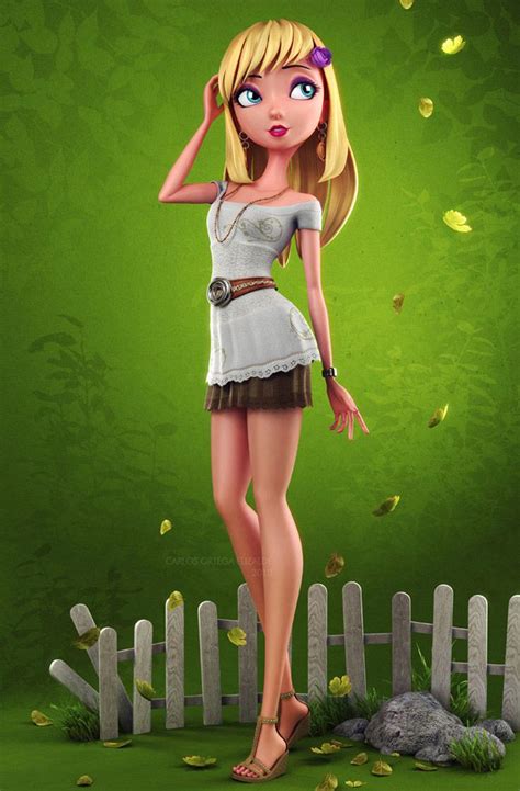 30 Beautiful 3d Girls Character Designs And Models Cartoon Character