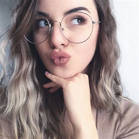 Aesthetic Girl With Circle Glasses Largest Wallpaper Portal