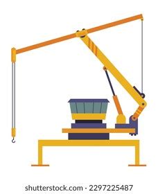 Hoisting Crane Icon Construction Crane Equipment Stock Vector Royalty