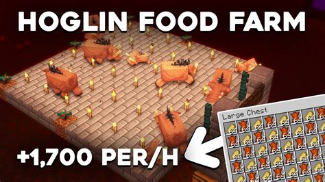 Minecraft Hoglin Food And Leather Farm Easy To Build 119 Youtube
