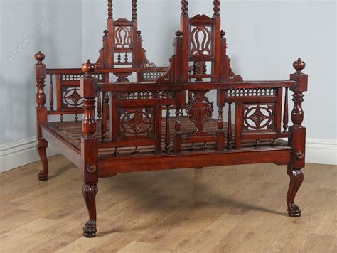 5ft 10 Victorian Bombay Mahogany Four Poster Bed Antiques Atlas