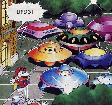 The ufo is seen in most parts of the video and is 100% proof that aliens are monitoring the us navy and took keen interest in this explosion test. UFO - Super Mario Wiki, the Mario encyclopedia