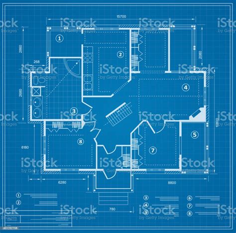 Blueprint House Plan Stock Illustration Download Image Now Istock