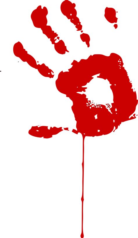 Bloody Hand Print Vector Png Png Mart