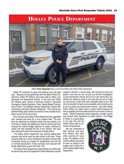 First Responder Tribute 2018 By Westside News Inc Issuu