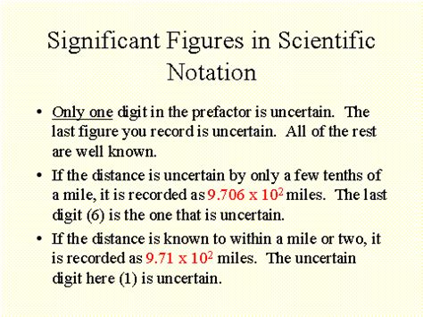 Significant Figures in Scientific Notation
