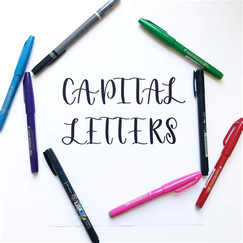 Brush Calligraphy Basics Capital Letters Scribbling Grace