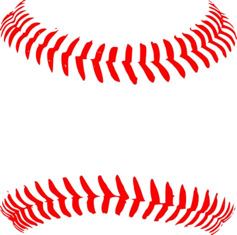 Red Baseball Stitching Clip Art At Vector Clip Art Online