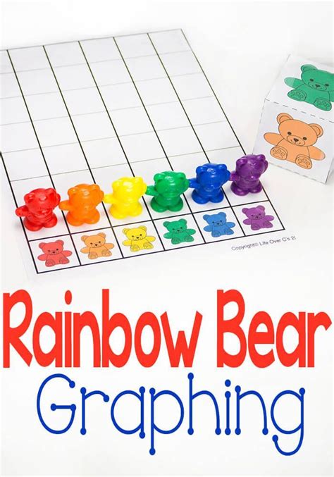 Rainbow Bear Graph For Colors Free Printable Preschool Graphs Math