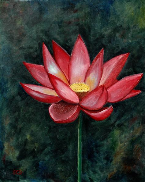 Lotus Flower Oil Painting Ubicaciondepersonas Cdmx Gob Mx