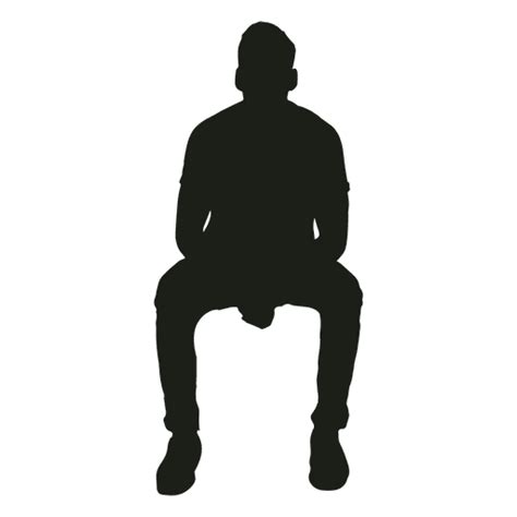 Man Sitting Silhouette People Sitting Transparent Png Svg Vector File