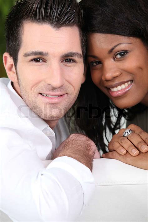 interracial couple stock image colourbox