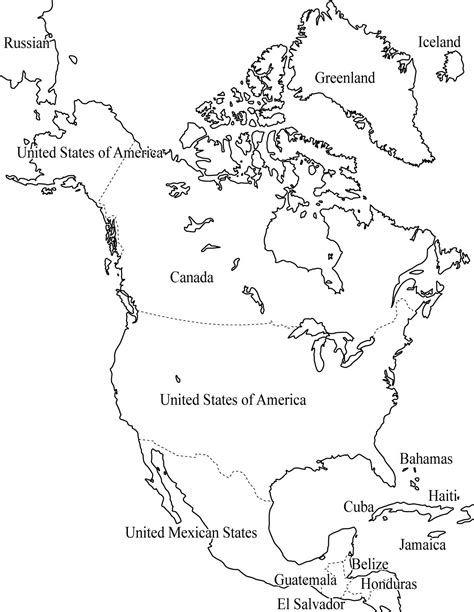 mapa político de américa del norte para imprimir mapa de países de américa del norte freemap