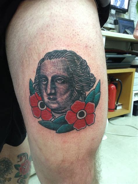 Done by erikka james heckman at incognito tattoo studio in greencastle, pa. Traditional George Washington Tattoo by Krooked Ken at Bla ...