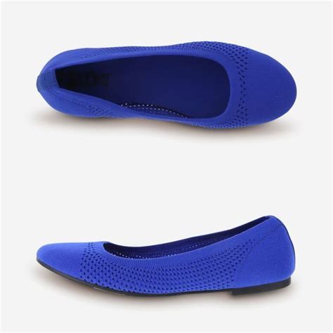 Womens Joy Knit Ballet Flat Cobalt Hi Res Womens Ballet Flats