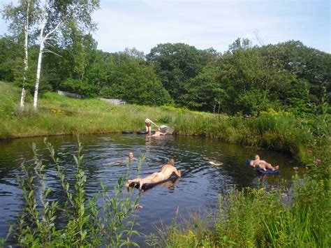 Summer Pond Floating Vermont Gay Male Rock River Bandb Resort Near