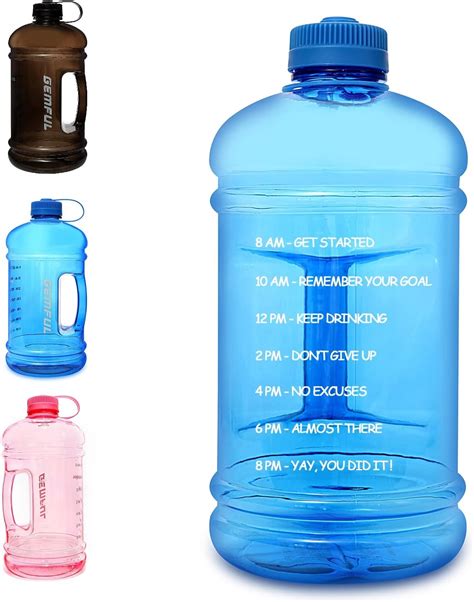 Gemful 3 Liter Big Motivational Water Bottle 08 Gallon With Time