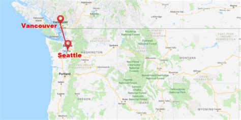 Map Of Seattle And Vancouver Washington Map State