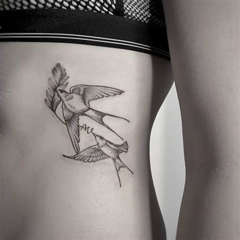 Birds Tattoo Ribs