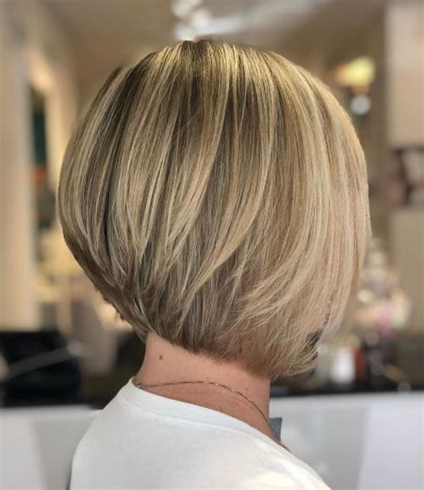 Short Stacked Wedge Haircut Back View 3 Tan Your Hair And Get