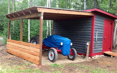My Lean To Roof With A Shed Upgrade For My 1950 8n Tractor Alaska