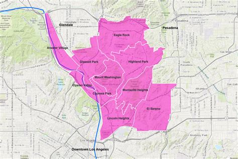 NELA Community Map The Ten Communities Of Northeast Los Angeles NELA