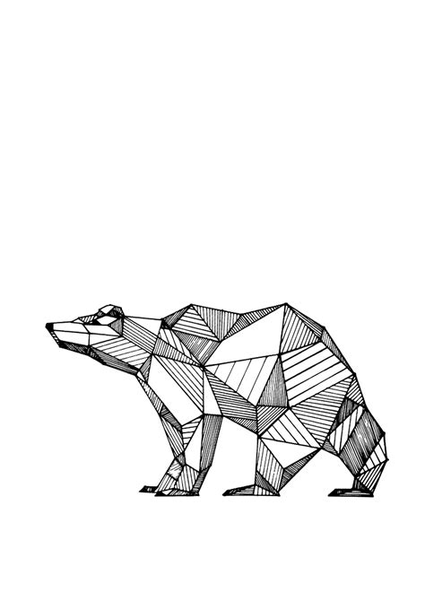 Animal Line Drawing Geometric Bryce Dover