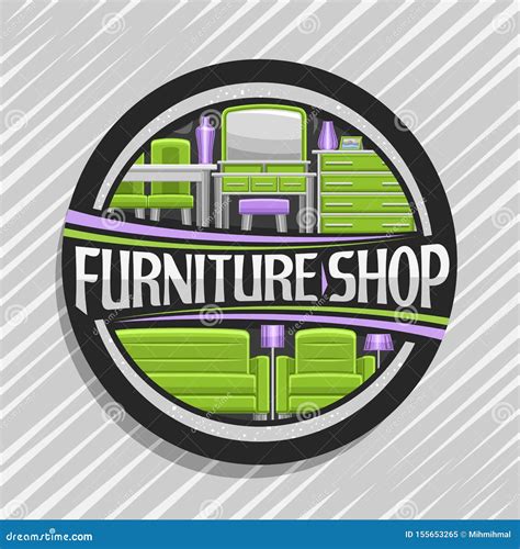 Vector Logo For Furniture Shop Stock Vector Illustration Of Mall