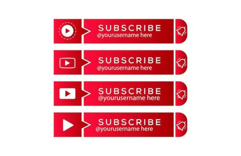 Premium Vector Youtube Subscribe Button Design With Bell Button