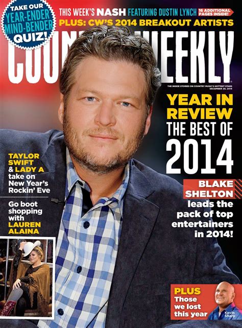 Dec 29 2014 Issue Of Country Weekly Magazine Featuring Blake Shelton