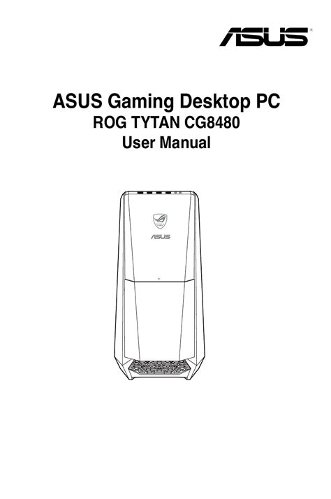 Asus Cg8480 User Manual 98 Pages Original Mode