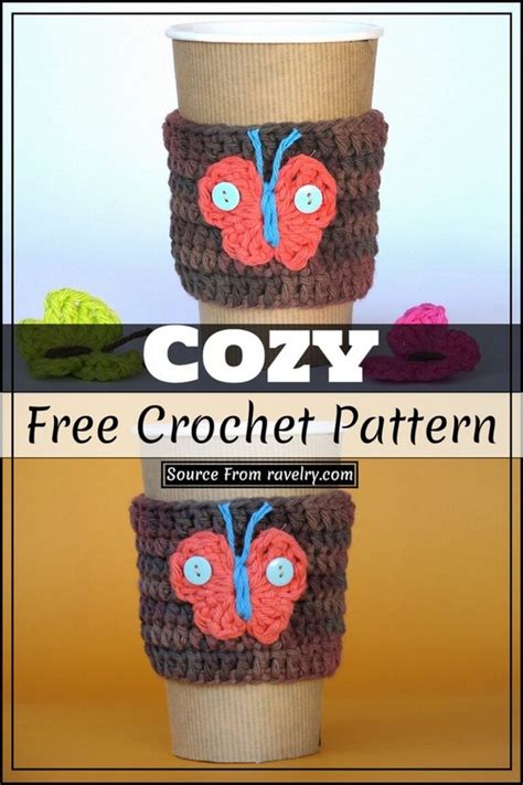 30 Free Crochet Coffee Cozy Patterns - DIYS Craftsy