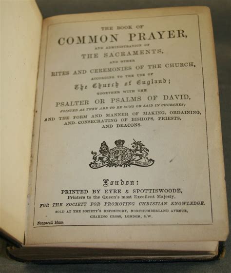 Book Of Common Prayer Book Of Common Prayer Prayers Psalms Of David