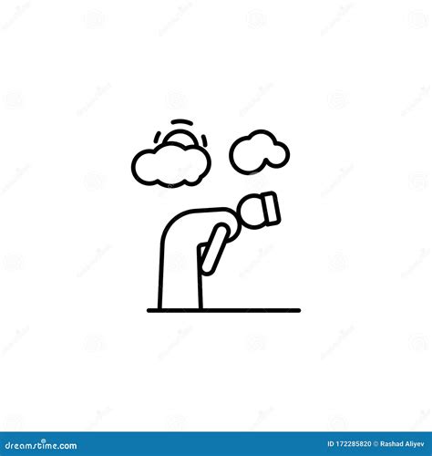 Maghrib Prayer, Sun, Cloud Icon. Simple Line, Outline Vector Religion