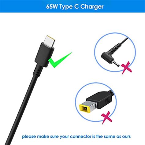 65w Usb Type C Laptop Charger Power Adapter Compatible With Lenovo Yoga