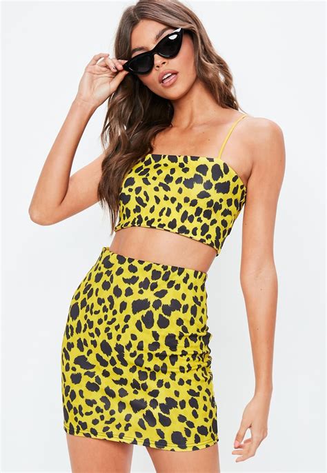Missguided Yellow Leopard Print Bralet
