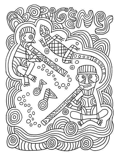 Australian Aboriginal Colouring In Pages Of Animals Indigenous