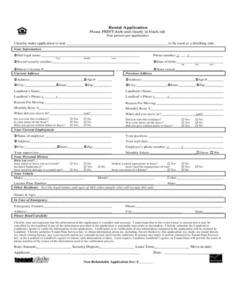 2022 Rental Application Form Fillable Printable Pdf And Forms Handypdf