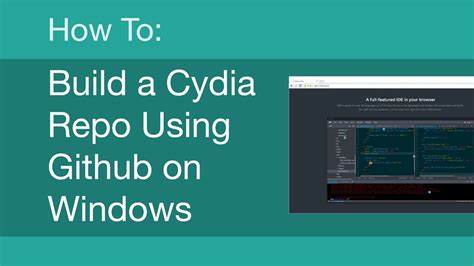 How To Make A Cydia Repo Using Github Windows Youtube