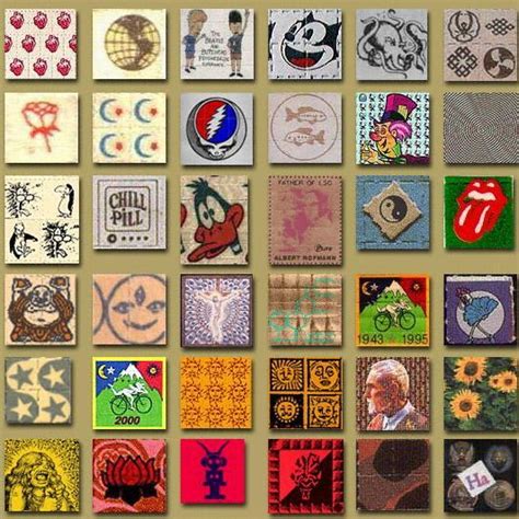 A Collection Of Lsd Blotter Art Rpics