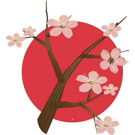 Cherry Blossom For Japan Ai Royalty Free Stock Svg Vector