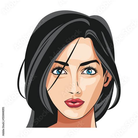 beautiful woman face fashion image vector illustration buy this stock vector and explore