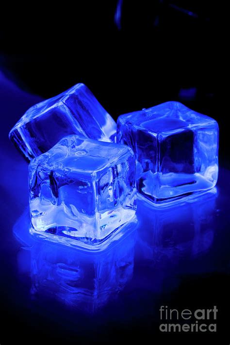 Blue Ice Cubes Photograph By Michelle Cyr Pixels