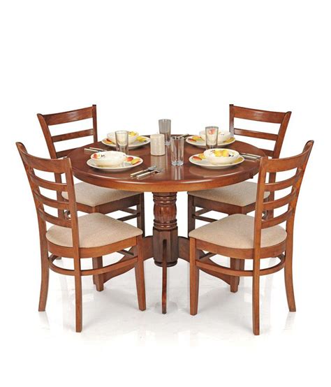 Dining kitchen set of 5: Royaloak Dining Table Set With 4 Chairs Solid Wood ...